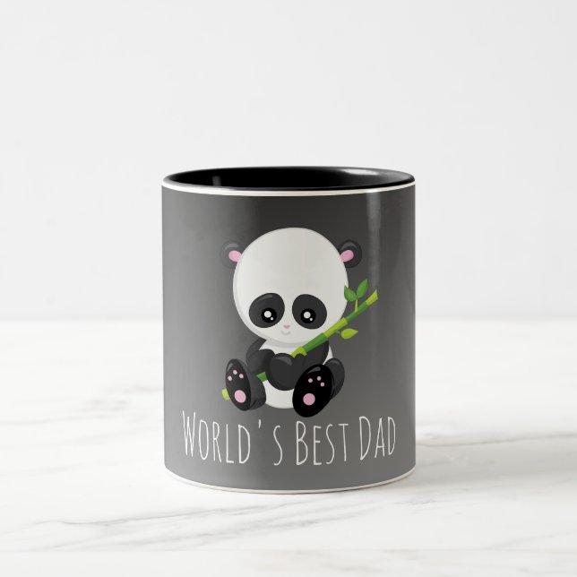 Världens bästa Pappa Panda Två-Tonad Mugg (Center)