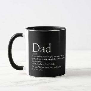 Världens Bästa Pappa Pappa Far Definition Svart Mugg