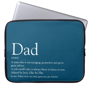 Världens bästa pappa pappa pappa Definition Blå Laptop Fodral