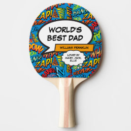 Världens Bästa Pappa Pappa Roligt Cool Serietidnin Pingisracket