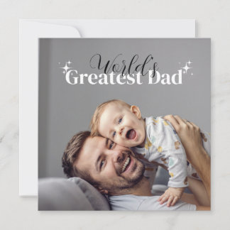 Världens Bästa Pappa: Personlig Fotograttiskort Julkort