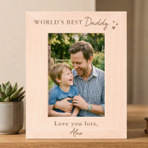 Världens Bästa Pappa Personlig Fotoram Geschenk ti