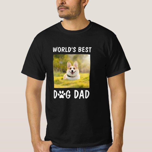 Världens bästa Pappa Personlig Pet Photo T-Shi T Shirt (Framsida)