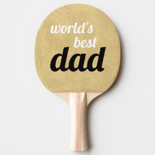 Världens bästa Pappa-Personlig-skript Guld Pingisracket
