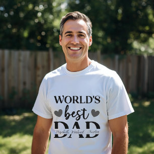 Världens Bästa Pappa Personlig T-Shirt