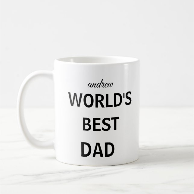 Världens Bästa Pappa Personligt namn Kaffemugg (Vänster)