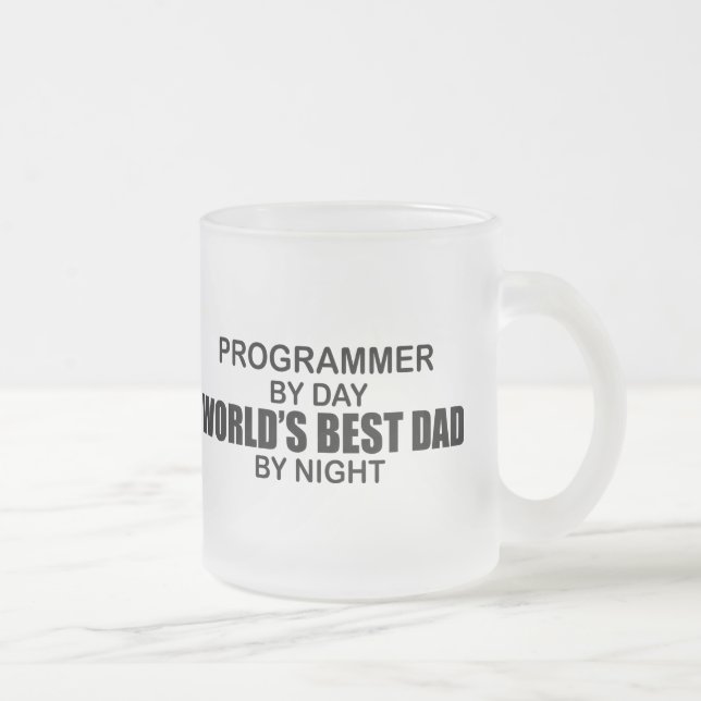 Världens bästa Pappa - Programmer Frostad Glasmugg (Höger)