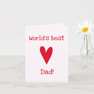 Världens bästa Pappa! Red Heart Fars dag Kort