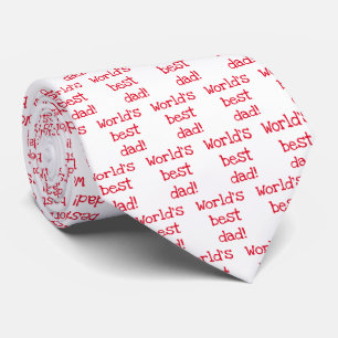 Världens bästa Pappa! Red Heart - Fars dag Slips