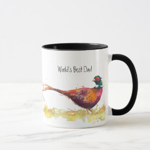 Världens bästa Pappa, Ring Necked Pheasant, Bird M Mugg