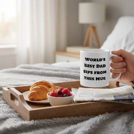 Världens Bästa Pappa - Rolig Fars Dag Kaffemugg