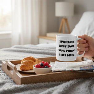 Världens Bästa Pappa - Rolig Fars Dag Kaffemugg