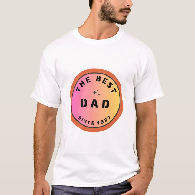 Världens bästa Pappa sedan 1937 T Shirt (Framsida)