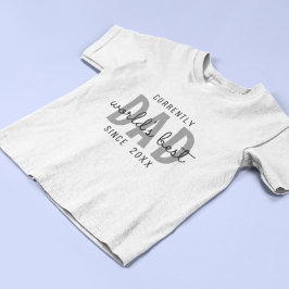 Världens Bästa Pappa Sedan 20XX Enkel Fadersdag T- T Shirt