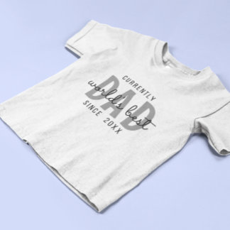 Världens Bästa Pappa Sedan 20XX Enkel Fadersdag T- T Shirt