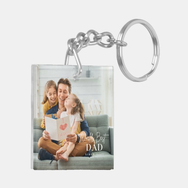 Världens bästa Pappa sedan 20XX Modern Photo (Vänster Baksida)