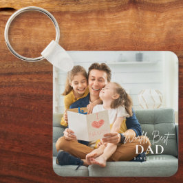 Världens bästa Pappa sedan 20XX Modern Photo Nyckelring