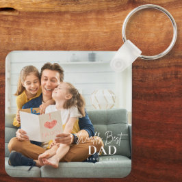 Världens bästa Pappa sedan 20XX Modern Photo Nyckelring