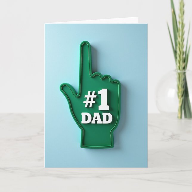 Världens Bästa Pappa Skumhandskort Kort (Framsida)