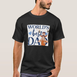 Världens bästa pappa – söt familj av pappa och son t shirt