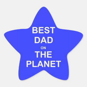 Världens bästa PAPPA Stjärnformat Klistermärke