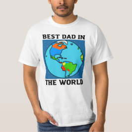 Världens bästa Pappa - svart text T Shirt