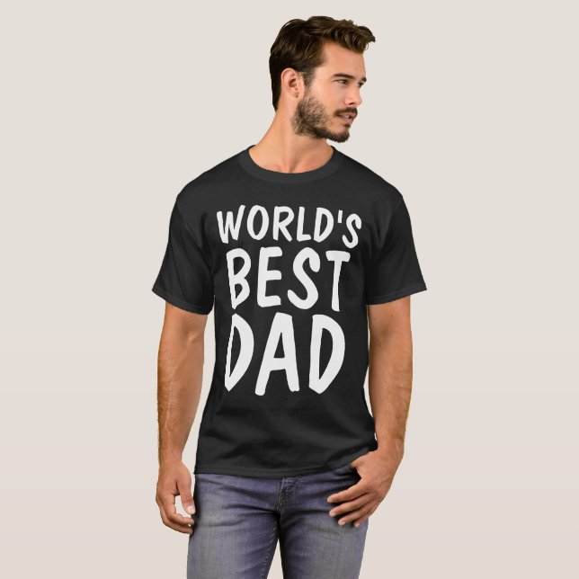 VÄRLDENS BÄSTA PAPPA, svarta T-tröjor och sweatshi Tee (Hel framsida)
