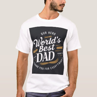 Världens bästa Pappa T-Shirt - vårt hjälte | FARS