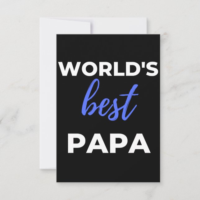 Världens bästa Pappa Tack Kort (Framsida)