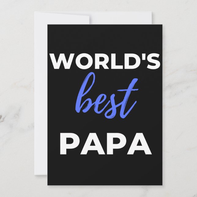 Världens bästa Pappa Tack Kort (Framsida)