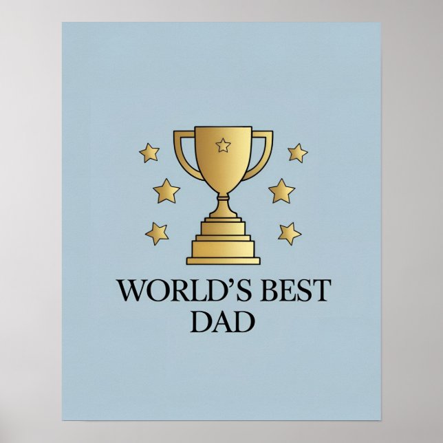 Världens bästa Pappa-trofédigitala Poster (Framsidan)