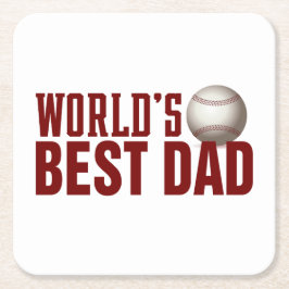 Världens bästa Pappa-typografi-basket | Underlägg Papper Kvadrat
