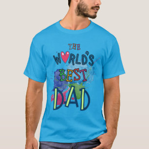 Världens bästa pappa-typografi-doodla coola mode t shirt