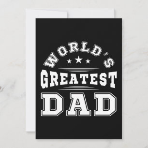 Världens Bästa Pappa Typografi Fars Dag Present Inbjudningar