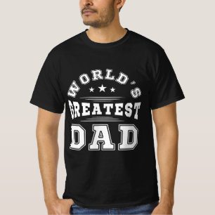 Världens Bästa Pappa Typografi Fars Dag Present T Shirt