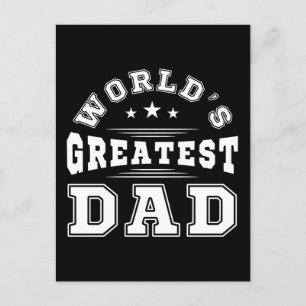 Världens Bästa Pappa Typografi Fars Dag Present Vykort