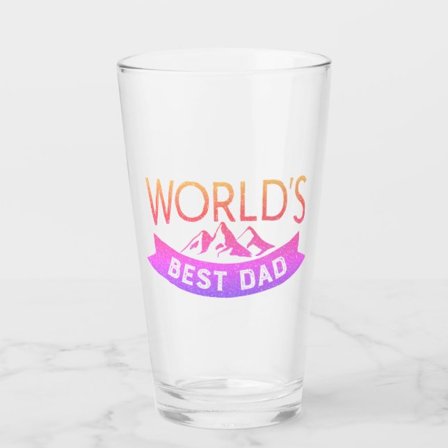 Världens bästa Pappa-typografi Glaskopp (Framsida)