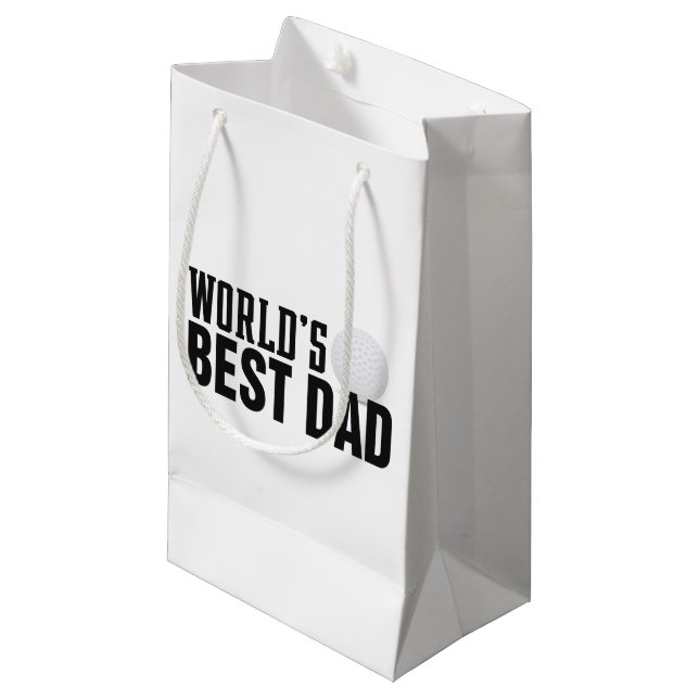Världens bästa Pappa-typografi Golf | Gift Bag (Framsidan Vinklad)