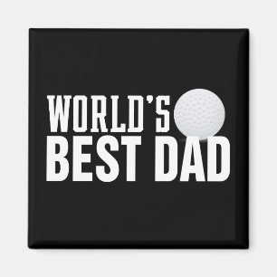 Världens bästa Pappa-typografi Golf Magnet