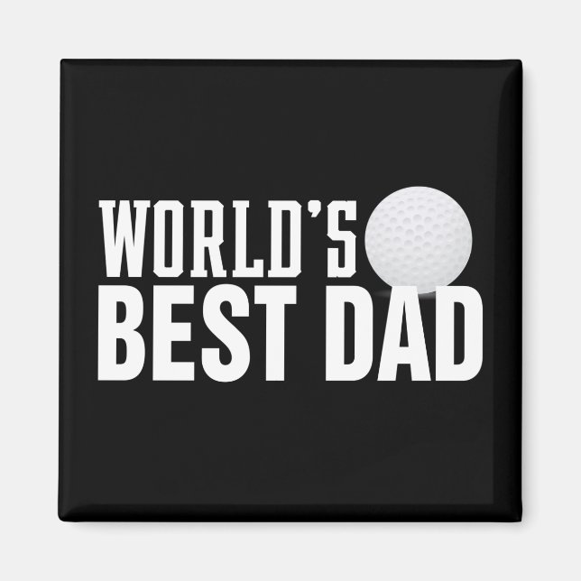 Världens bästa Pappa-typografi Golf | Magnet (Framsidan)