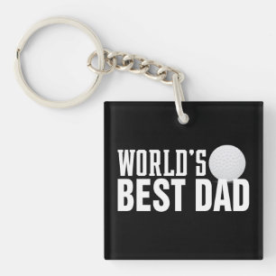 Världens bästa Pappa-typografi Golf Nyckelkedja