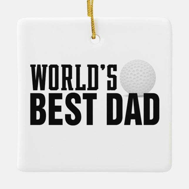 Världens bästa Pappa-typografi Golf | Ornament (Framsida)