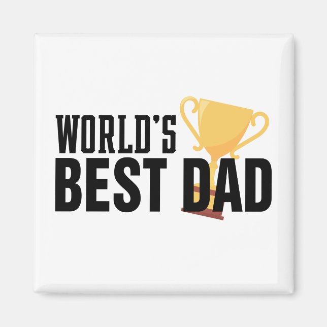 Världens bästa Pappa-typografi | Magnet (Framsidan)