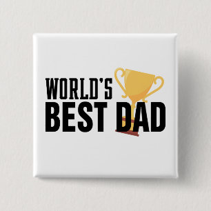 Världens bästa Pappa-typografi PIN-knapp Knapp