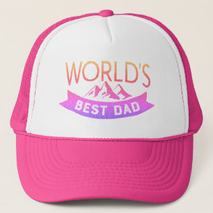 Världens bästa Pappa-typografi rosa Fars dag Keps