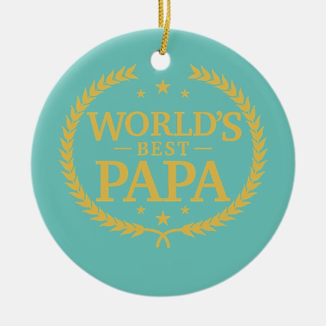 Världens bästa Pappa Underbarare pris någonsin Julgransprydnad Keramik (Framsidan)