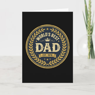 Världens Bästa Pappa Vintage-märke Fars dag T-Shir Helgkort