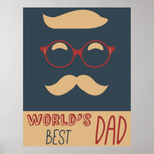 Världens bästa pappa vintageaffisch poster