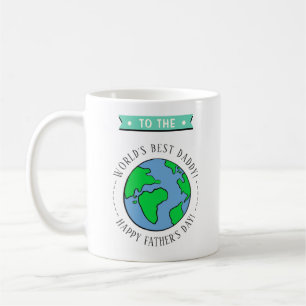 Världens Bästa Pappa Whimsy Globe Fars Dag Kaffemugg