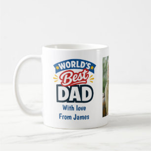 Världens Bästa Pappas Namn och Bilder Kaffemugg